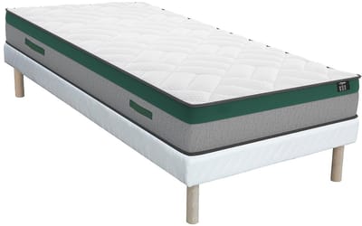 Vente-unique Set bedbodem + matras met pocketveren PRESTIGE van YSMÉE - 90 x 190 cm L 190 cm x H 30 cm x D 90 cm