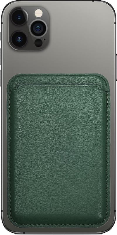 Magnetische Kaarthouder geschikt voor iPhone – PU Leren Pasjeshouder met Sterke Magneet – Groen