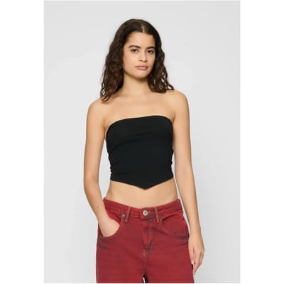 Urban Classics - Knotted Bandeau 2Pack Bandeau top - XS - Wit/Zwart