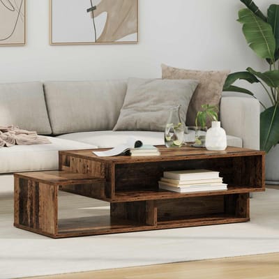 vidaXL - Salontafel - Oudhout - 105 - x - 50 - x - 32,5 - cm - Bewerkt - hout