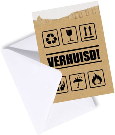 Adreswijziging - Verhuiskaarten - A6 - Set 8 stuks met enveloppen