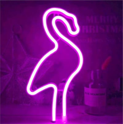 Jawes- Neon lamp flamingo - Nachtlamp- Wandlamp- Neon verlichting