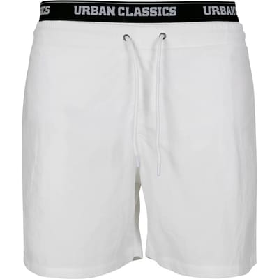 Urban Classics - Two in One Zwemshorts - 2XL - Wit/Zwart