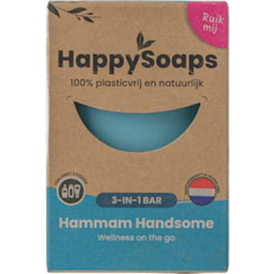 HappySoaps - 3-in-1 Hair, Body & Face Bar - Hammam Handsome - 70gr