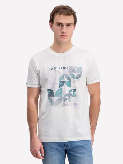 Gabbiano T-shirt Dusk 1565107 102 Ecru Mannen Maat - S