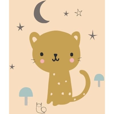 Petit Monkey ansichtkaart leopard peach