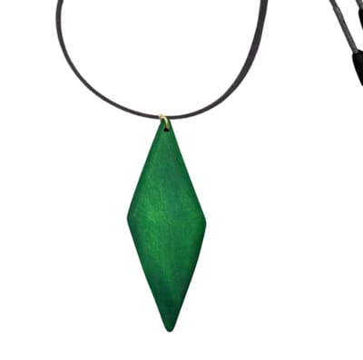 Ketting hout -Wieber -groen- verstelbaar- Charme Bijoux