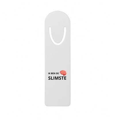 Hacebo® - ik ben de slimste metalen boekenlegger - Quotes - slimme mensen - de slimste - verjaardagscadeau - verjaardag - cadeau - kado - geschenk - gift Bladwijzer boekenleggers - 12.7 cm x 3.2cm