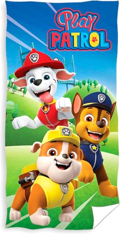 Paw Patrol strandlaken - 140 x 70 cm. - Play Patrol handdoek - sneldrogend