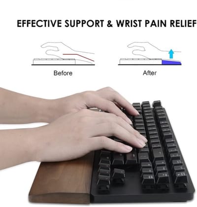 Dailygoody - Massief houten toetsenbord polssteun - Ergonomische