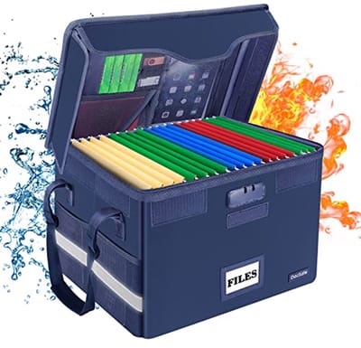 Brandwerende Document Box met Slot - Opvouwbare File Storage Organizer voor Thuis en Kantoor