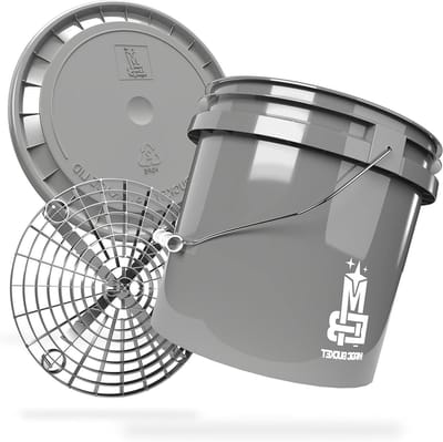 Autowas Emmer - Was Set - Auto Poetsen - Met Grit Guard - 13 Liter - Grijs