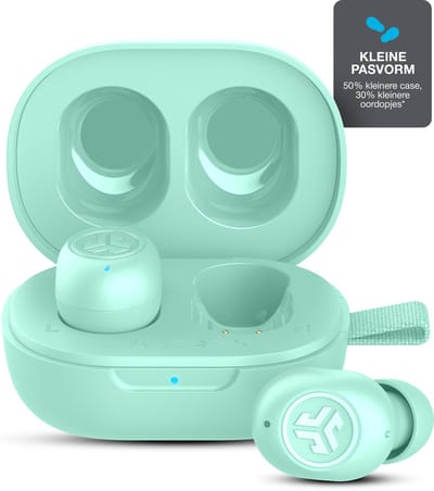 JLab JBuds Mini Draadloze Oordopjes - Bluetooth Oortjes Draadloos - 20 uur Batterijduur - Klein Design - Noise Cancelling Microfoon - Touch Sensoren - Multipoint - Mint