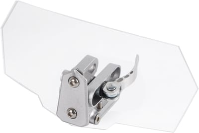 Verstelbaar Windscherm - Motor Winddeflector - Rijcomfort Verbeteren - Universele Pasvorm - 270 x 122 mm - Transparant
