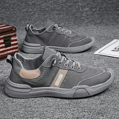 Zomer Heren IJszijde Gevulkaniseerde Schoenen Mode Comfortabel Ademend Slip-on Sneakers Buiten Casual Heren Canvas Schoenen voor 44 gray