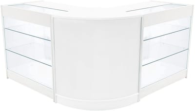 Helios led winkeltoonbank set - wit - h90 cm - 2x k900 + 1x cm60