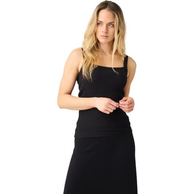 Geribbeld hemd met schouders voor dames KnowledgeCotton Apparel