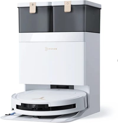 Ecovacs Deebot T50 Pro Omni Gen3 Robotstofzuiger Met Dweilfunctie - 25.000Pa - 8.1 cm Ultradun - ZeroTangle 3.0 - TruEdge 2.0 Randreiniging - AIVI 3D 3.0 Obstakelvermijding - 75°C Heetwater - Wit