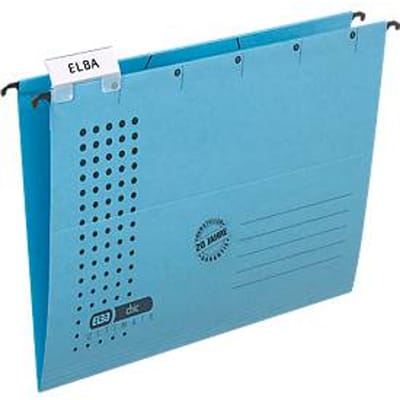 ELBA chic® ULTIMATE hangmappen, voor formaten tot A4, open aan zijkant, blauw