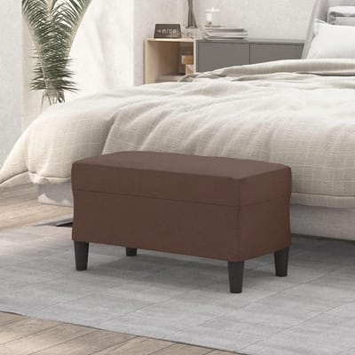 Zitbank - Halbank Woonbank - Extra zitplaats creëren - Vuilafstotend oppervlak - 70 x 35 x 41 cm - Bruin