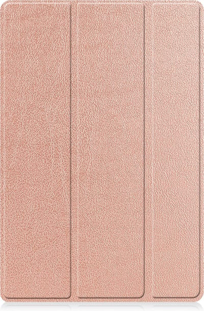 Hoesje - Geschikt voor Samsung Galaxy Tab A8 - Dun & Stevig - Trifold Bookcase - Hard Cover - Hardcover Book Case - Tablet Hoes - Rosé goud