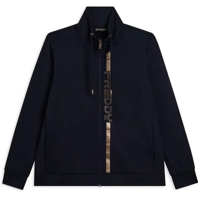 Dames sweatshirt met rits en hoge hals Freddy