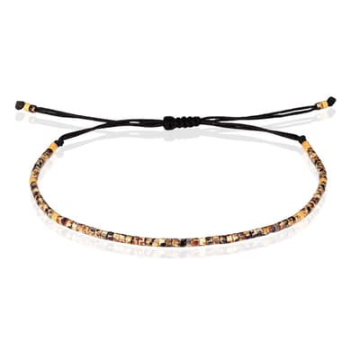 Fijn Kralen Armbandje van Memphis - Bruin/Groen