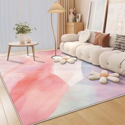Noordse Luxe Roze Tapijten Woonkamer Decoratie Huis Eenvoudig Tapijt Modern Meisjesslaapkamer Zachte Vloermat Kamer Bedzijde Grote Kleden 60*90cm