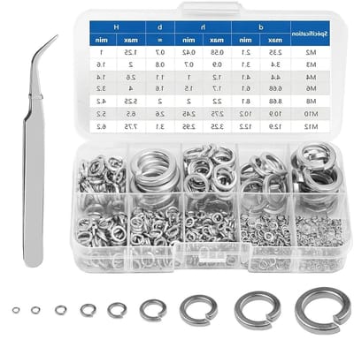 141-delige RVS Veerring Set met Opbergdoos en Tang - Veerringen voor Klussen, Mechanische Toepassingen en Creatieve Projecten