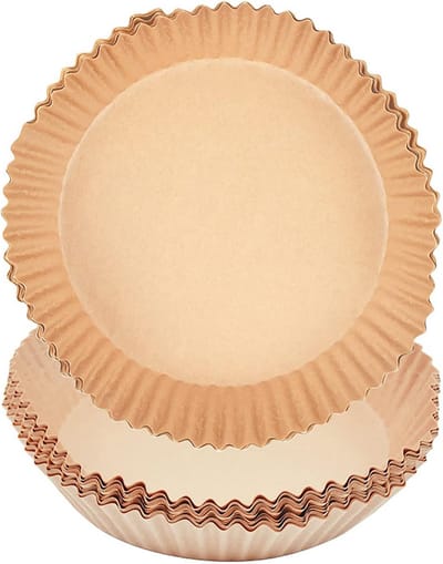 Bakpapier Luchtfriteuse - Parchment Vellen - Hygiënisch Koken - Antiaanbaklaag - 50 Stuks - Natuurlijk