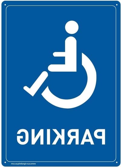 Parkeerplaats PMR Bord - Gehandicaptenparkeerplaats Teken - Parkeerplaats Markeren - Voorgeboord Hard PVC - 350 x 490 mm - Blauw