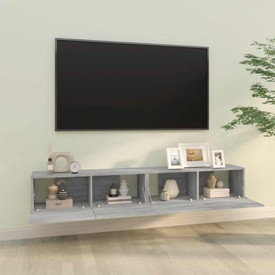 vidaXL - Tv-wandmeubels - 2 - st - 100x30x30 - cm - hout - grijs - sonoma - eikenkleurig