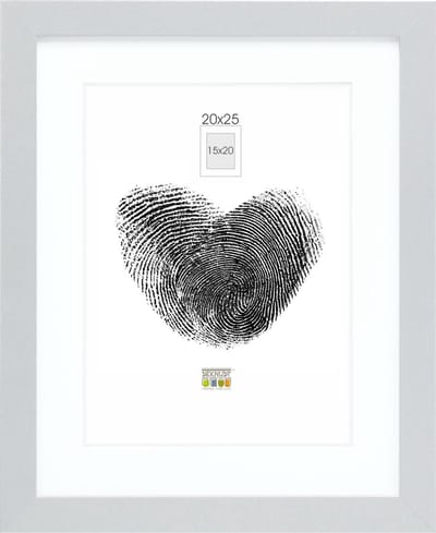 Deknudt Frames fotolijst - zilver met passe-partout - 15x20 / 20x25 cm