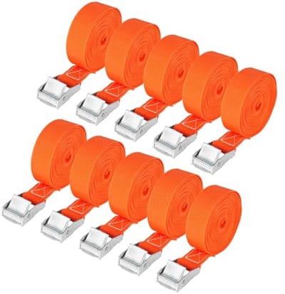 Solidchoice - Pack van 10 Spanbanden 25mm x 4m met Clip