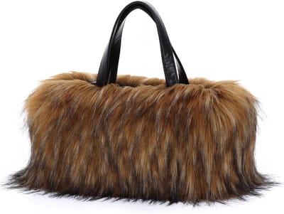 Stijlvolle Faux Fur Schoudertas voor Vrouwen - Zachte Pluche Hobo Tas met Handvat en Ruime Opbergruimte