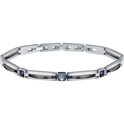 Maserati heren armband roestvrijstalen kristal One Size Blauw 32024106