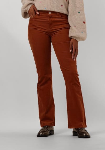 Fabienne Chapot Eva Flare Trousers Broeken Dames - Cognac - Maat 25/32