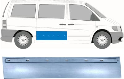 Interne reparatie achterste deuren voor Mercedes Vito I W638 1996-2003 / Rechts