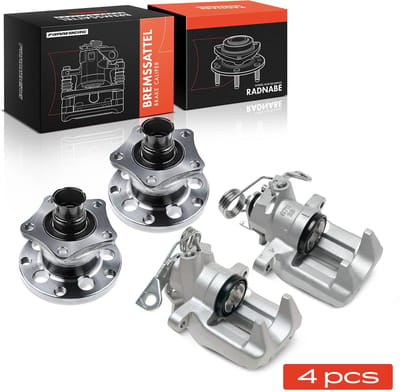Frankberg 2x remklauw + 2x wiellager achteras links/rechts voor VW