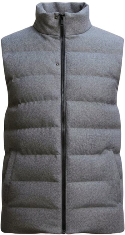 OMBRE Gilet - Regular Fit - Effen Grijs S/M