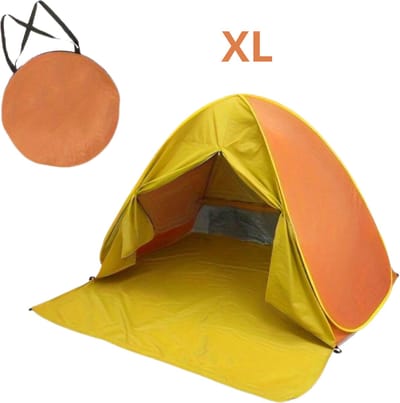Livano Strandparaplu - Extra Sterke Parasol - Winddicht Paraplu - Strand - Outdoor - UV Bescherming - Oranje XL