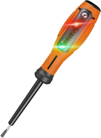 Digitale Spanningstester - Schroevendraaier Tester - Elektrische Klussen - 2-in-1 Functie - 80 Gram - Oranje