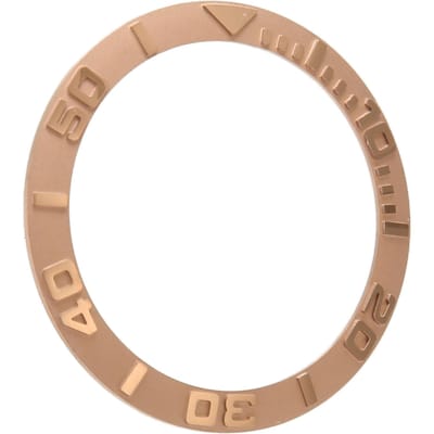 Horlogering 38mm Keramisch Reliëf Cijfer Horlogering Ring Vervangingsonderdelen voor Reparateur Roségoud beige