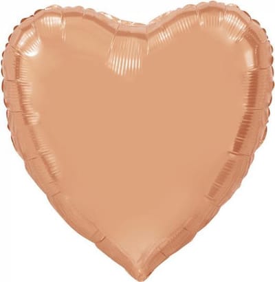 Wefiesta Folieballon Hartvorm 92 Cm Roségoud