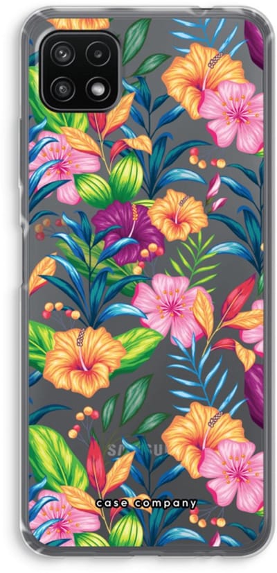 Case Company® - Hoesje geschikt voor Samsung Galaxy A22 5G hoesje - Tropisch 2 - Soft Cover Telefoonhoesje - Bescherming aan alle Kanten en Schermrand