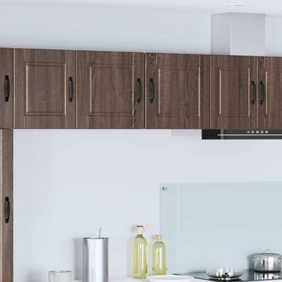 vidaXL - Wandkast - PORTO - Bruin - Eiken - 40 - x - 31 - x - 40 - cm - Bewerkt - hout