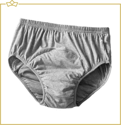 ATTREZZO® - Incontinentie onderbroek - Maat 3XL - Onderbroek - Volwassenen - Heren - Grijs - Incontinentiebroekjes