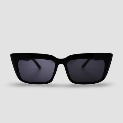 Montuurtjevoorjou - Rectangle Black - Zonnebril - Dames zonnebril - Festival Bril - Zwart