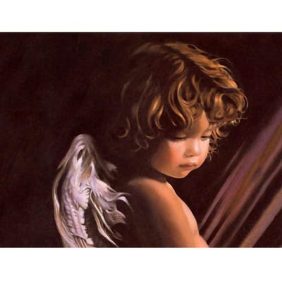 5D Diamond Painting Religies Serie Engel Baby Christus Volledig rond diamantborduurwerk 20X30CM
