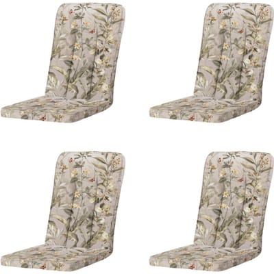 Madison tuintstoelkussen hoge rug elisa - 100x48x6cm set van 4